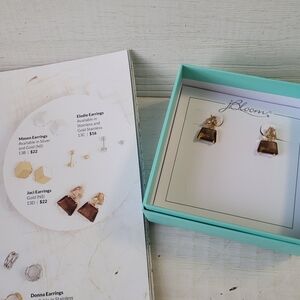 JBloom Gold and Brown Earrings